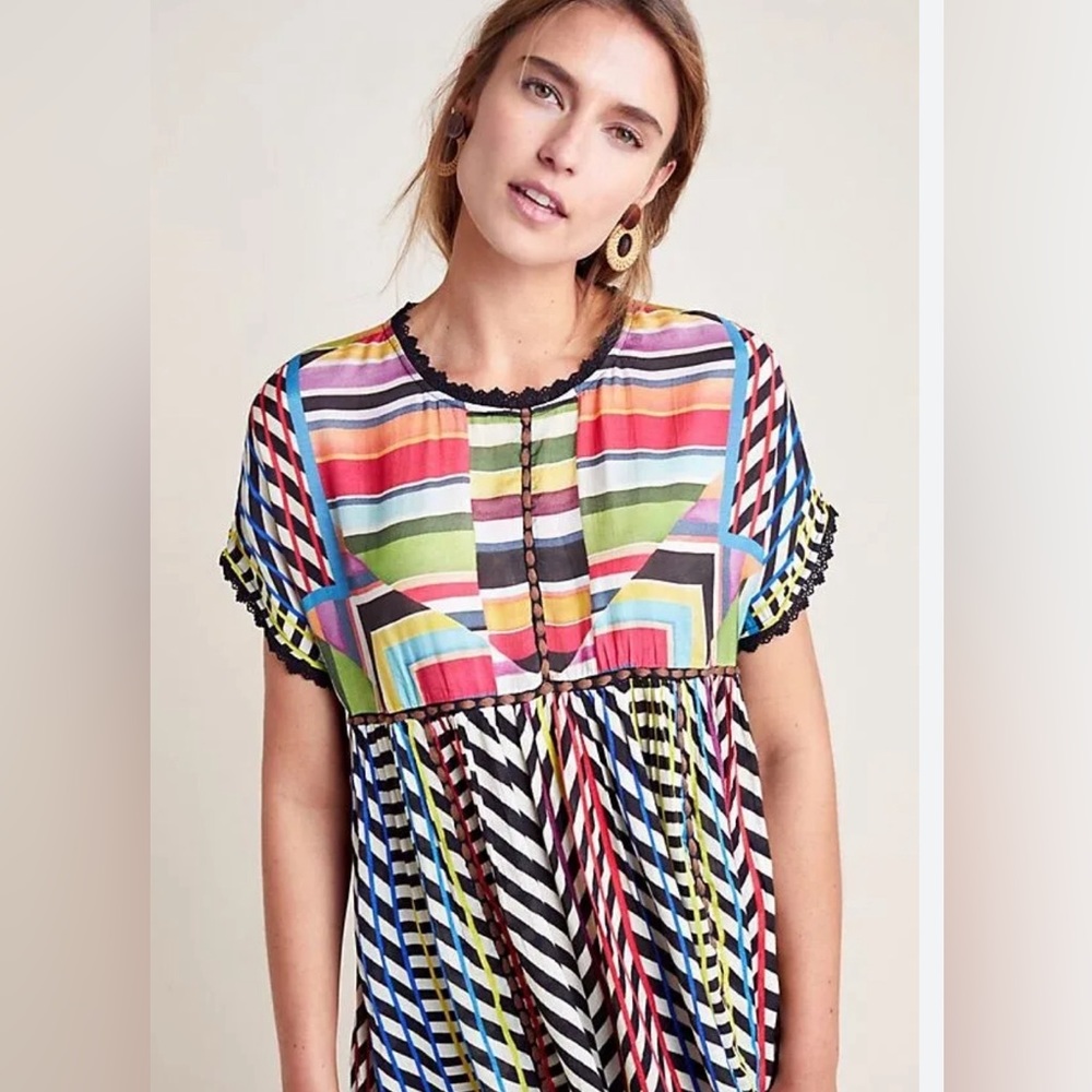 Anthropologie Conditions Apply colorful style top
